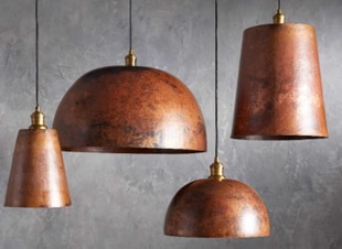 Hammered Copper Lamps