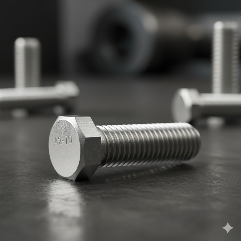 M8 hex bolt, 304 stainless steel