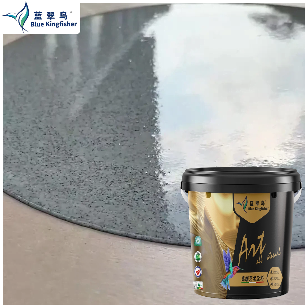 Epoxy colored sand floor paint is suitable for houses, yards and garage floors. Blue Kingfisher manufacturer wholesale