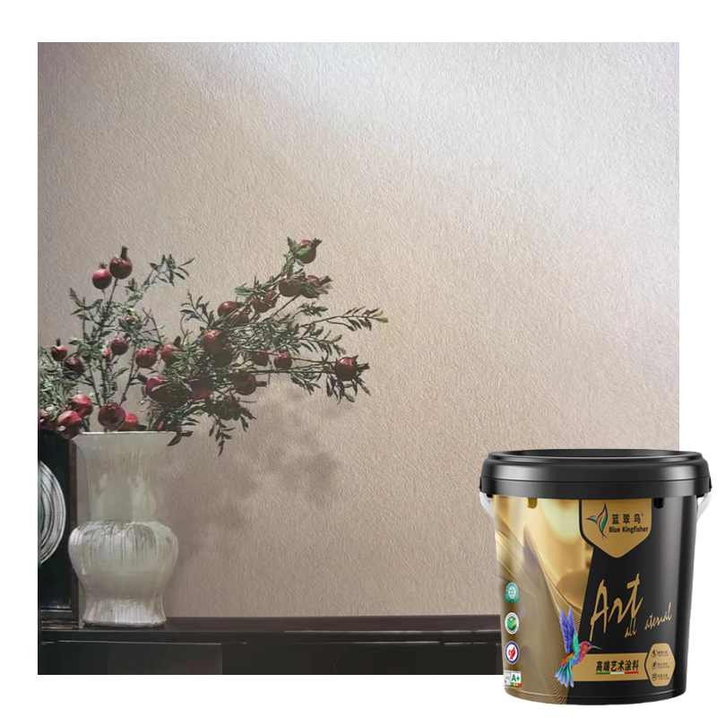 Blue Kingfisher architectural wall texture paint is environmentally friendly, durable and easy to maintain