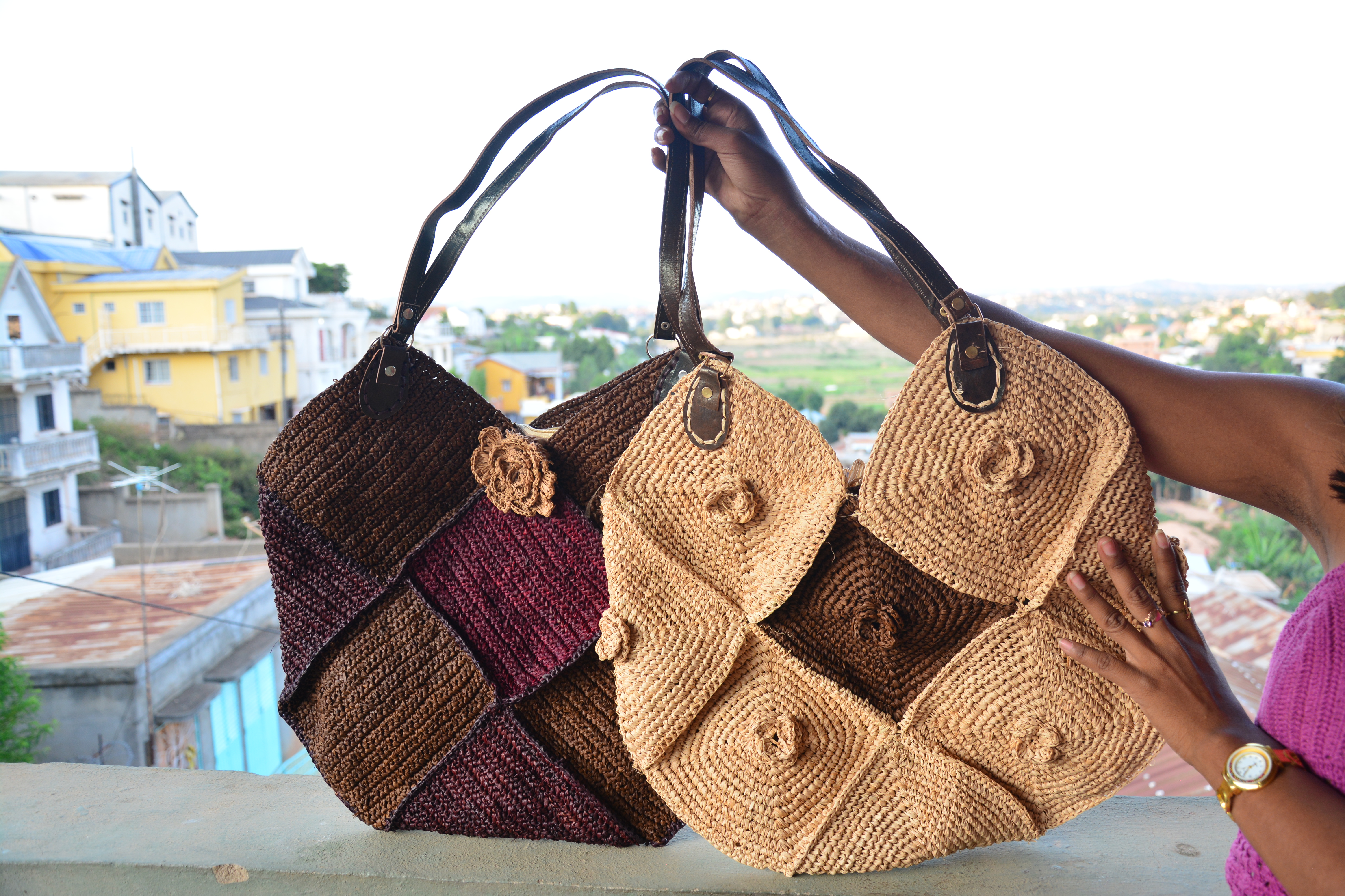 Raffia Pineapple Bag
