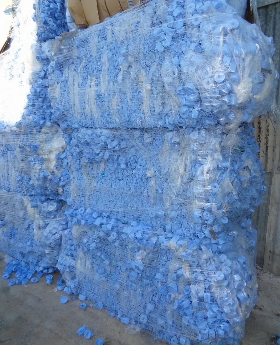 Pe Blue Caps Bales Scrap/waste