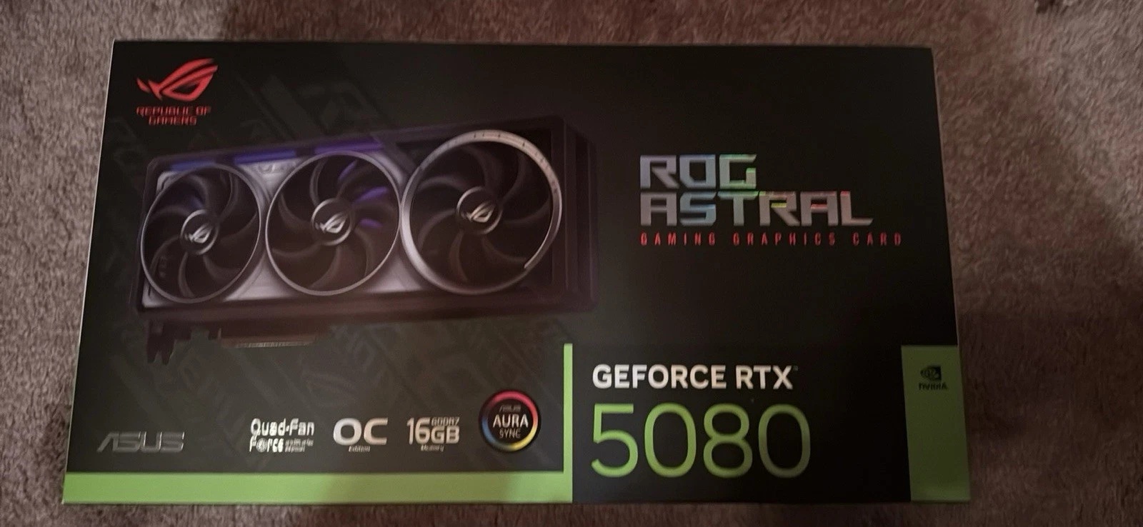 High ROG Astral GeForce RTX 5080 16GB GDDR7 OC Edition In hand FAST SHIPPING