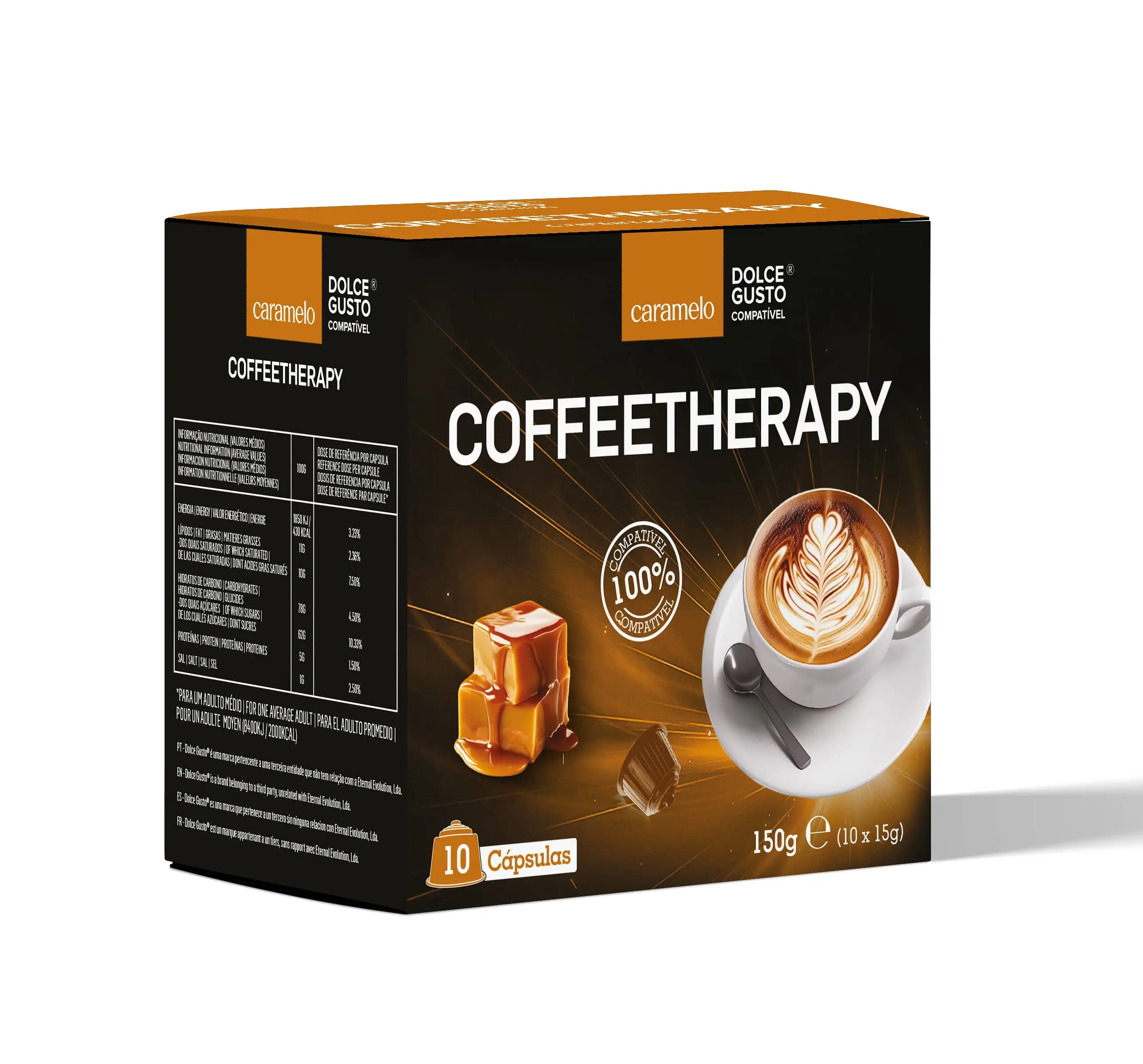 Cápsulas CoffeeTherapy "Caramelo" CX10 (Cápsulas compatíveis com Dolce Gusto®)